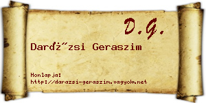 Darázsi Geraszim névjegykártya